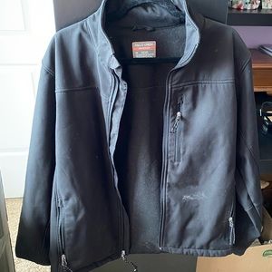 Black Hard Shell Jacket Full Zip